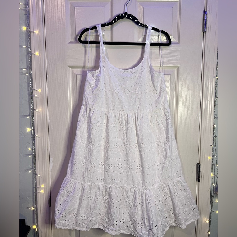 Lucky Brand White Eyelet Dress - Small